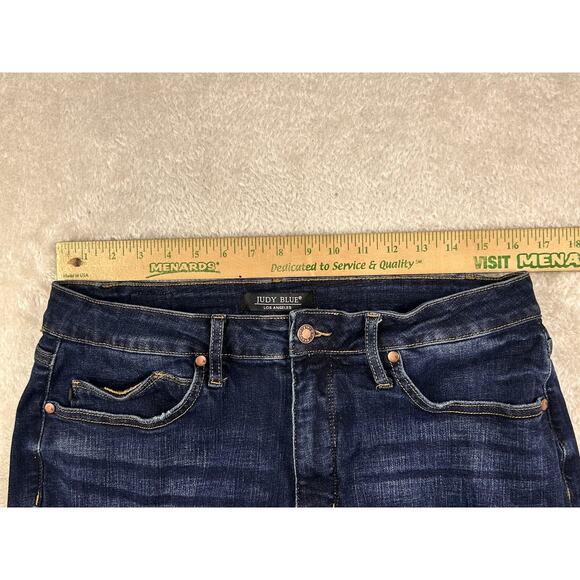 Judy Blue Jeans 16W Dark Wash Stretch Denim Skinny Fit Raw Hem JB88527 - Picture 4 of 9